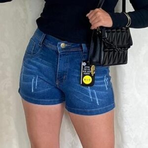 SHORTS JEANS COM LYCRA